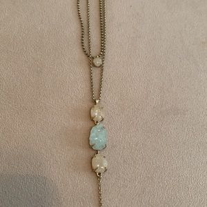 Lucky Brand double stranded necklace with gemstones